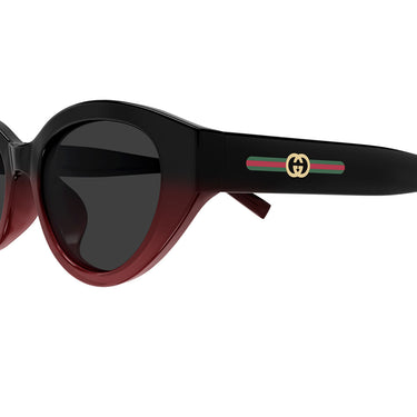 Gucci Occhiali da Sole GG2105SA 003 Nero Sfumato Rosso Grigio Donna 3