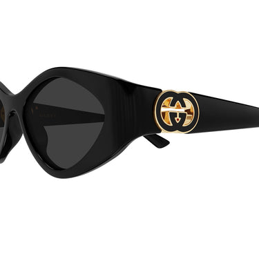 Gucci Occhiali da Sole GG2121S 001 Nero Oro Grigio Donna 3