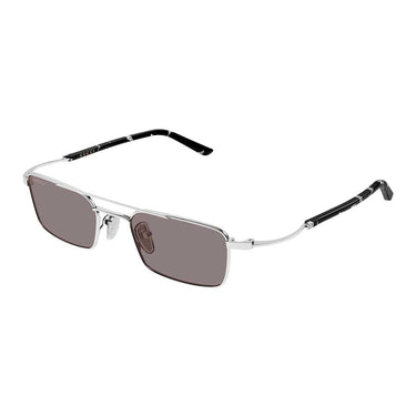 Gucci Occhiali da Sole GG2258S 004 Argento Marrone/Marrone Unisex 2