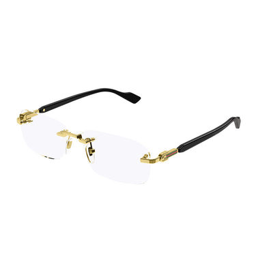 Gucci Eyeglasses GG1221O 001 Gold/Clear Men