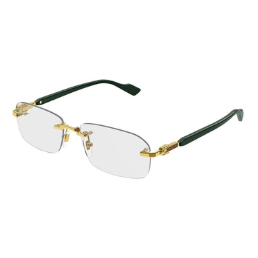 Gucci GG1221O 005 Gold Green/Transparent Men's Prescription Glasses 2