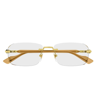 Gucci GG1221O 006 Yellow Gold/Transparent Men's Prescription Glasses
