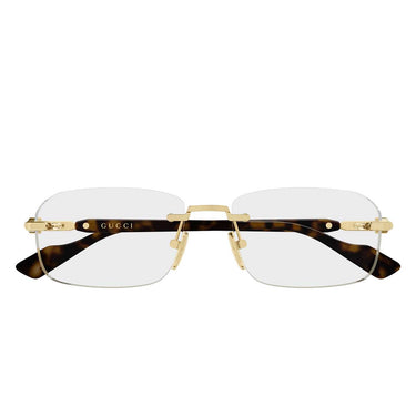 Gucci Occhiali da Vista GG1221O 007 Oro Marrone/Trasparente Uomo