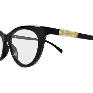 Gucci Occhiali da Vista GG2034O 005 Nero Con Strass/Trasparente Donna 2