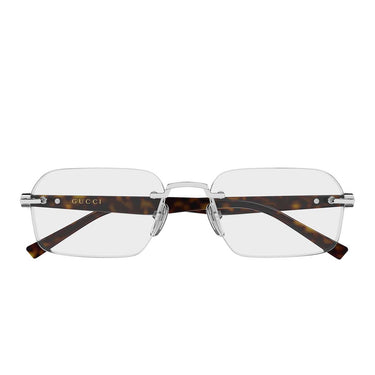 Gucci Occhiali da Vista GG2260O 003 Argento Marrone/Trasparente Uomo