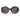 Loewe Anagram Black Oval Sunglasses