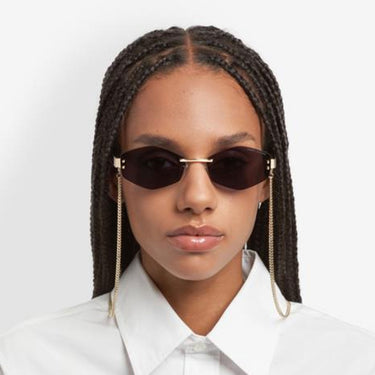 Marc Jacobs Sunglasses MARC 496/S AIR GME Brown/Purple Women With Chain 3
