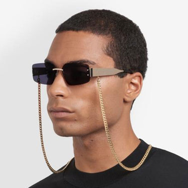 Marc Jacobs Sunglasses MARC 875 N S RHL Gold Black Unisex With Chain 5