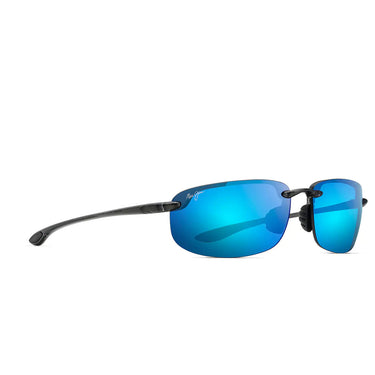 Maui Jim Sonnenbrille HO'OKIPA B407-11 Schwarz/Blau Verspiegelt Unisex Polarisiert