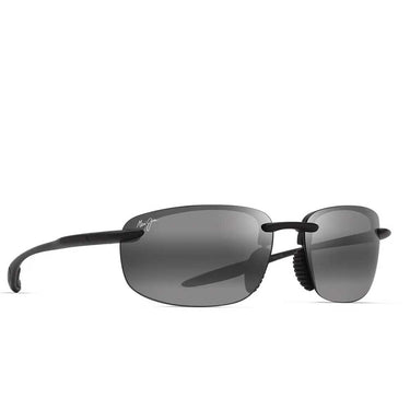 Maui Jim Sonnenbrille HO'OKIPA ULTRA 676-02 Glänzend Schwarz/Grau Unisex Polarisiert