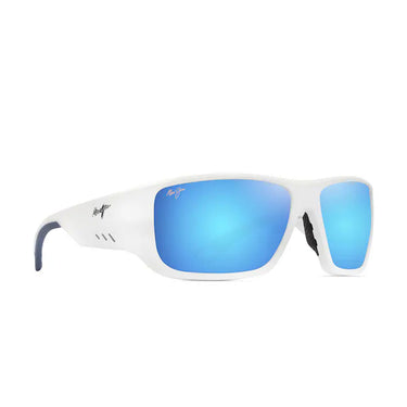 Maui Jim Sonnenbrille KEHA B663-05 Weiß/Blau verspiegelt Unisex polarisiert