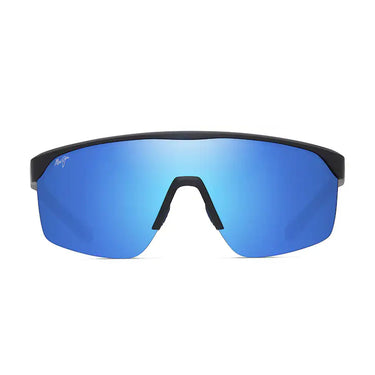 Maui Jim Occhiali da Sole PALUNA B595-02A MJ0595S 003 Nero Opaco Blu Hawaii Unisex Polarizzati