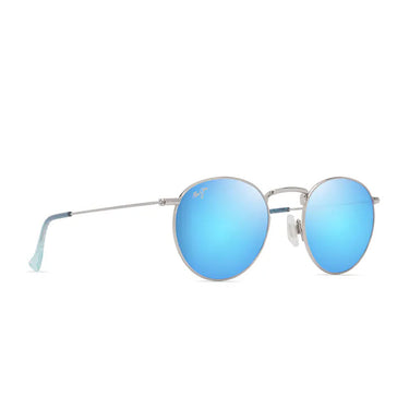 Maui Jim Sonnenbrille PUKAUA B667-17B Silber/Blau verspiegelt Unisex polarisiert