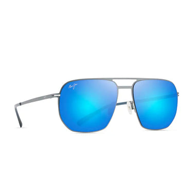 Maui Jim Sonnenbrille SHARKS COVE B605-03 Grau/Blau Verspiegelt Unisex Polarisiert