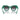 Miu Miu Sunglasses MU01YS 15H09S Green/Gray Gradient Women 4
