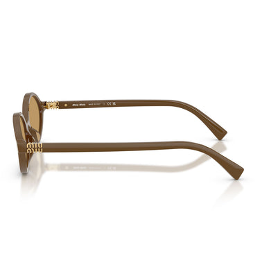 Miu Miu Occhiali da Sole MU04ZS 29Q10Y Verde Militare Marrone Chiaro Donna 3