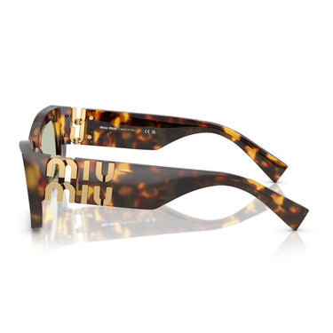 Miu Miu Occhiali da Sole MU09WS 14L50O Marrone Miele/Verde Donna 3