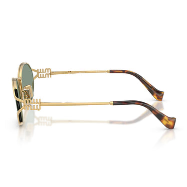 Miu Miu Sonnenbrille MU52Y 5AK04M Gold/Grün Verspiegelt Grau Damen 2