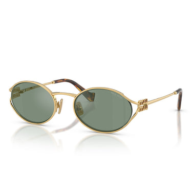 Miu Miu Sonnenbrille MU52Y 5AK04M Gold/Grün Verspiegelt Grau Damen 1