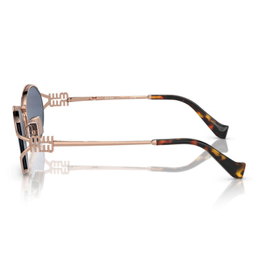 Miu Miu Occhiali da Sole MU52Y ZVF1V1 Oro/Blu Scuro Donna 2