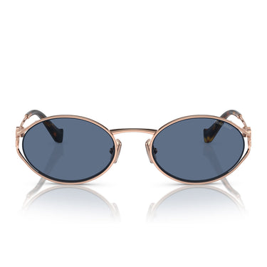 Miu Miu Occhiali da Sole MU52Y ZVF1V1 Oro/Blu Scuro Donna