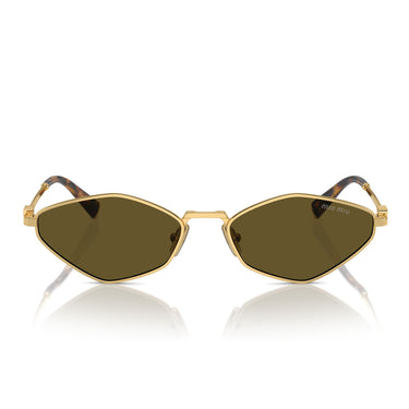 Miu Miu Okulary Przeciwsłoneczne MU56ZS 5AK09Z Złoty/Brązowy Damskie