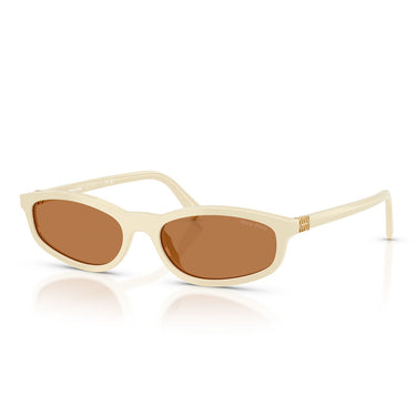 Miu Miu Lunettes de Soleil MUA06S 21D90Q Blanc/Marron Femme 1