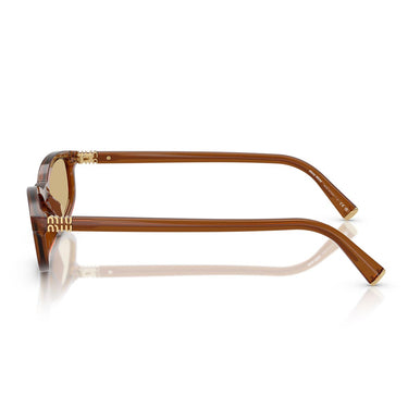 Miu Miu Occhiali da Sole MUA06S 22I10R Ambra Opalino/Giallo Donna 2