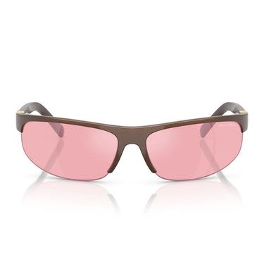 Miu Miu Okulary Przeciwsłoneczne MUA02S 14Y70J Cacao Metallizzato/Rosa Specchiato Damskie