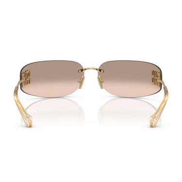Miu Miu Occhiali da Sole MUA51S 5AK20P Oro Bronzo Specchio Sfumato Donna 3