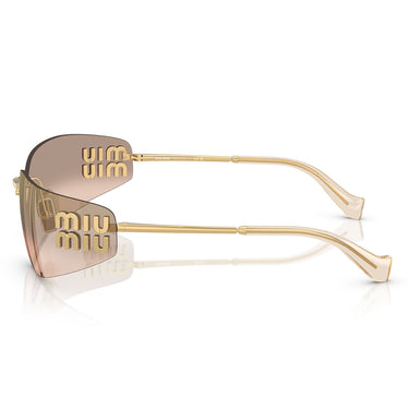 Miu Miu Occhiali da Sole MUA51S 5AK20P Oro Bronzo Specchio Sfumato Donna 2