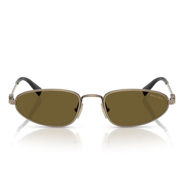 Miu Miu Okulary Przeciwsłoneczne MUA52S 26C09Z Złoto/Ciemny Brąz Damskie