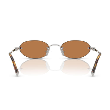 Miu Miu Occhiali da Sole MUA54S 1BC90Q Argento/Marrone Donna 4