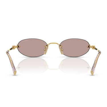 Miu Miu Occhiali da Sole MUA54S 5AK20I Oro Viola Chiaro Marrone Donna 3