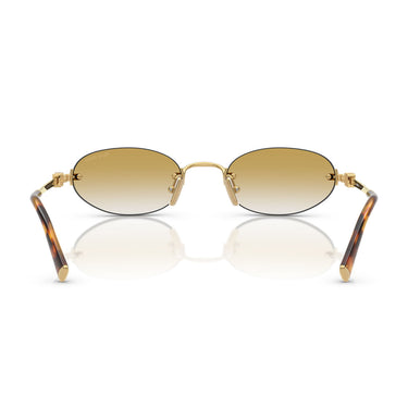Miu Miu Occhiali da Sole MUA54S 5AK21D Oro Marrone Sfumato Donna 4