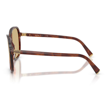 Miu Miu Occhiali da Sole MUB01S 26E10R Tabacco Striato/Giallo Donna 3