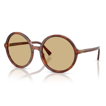 Miu Miu Lunettes de Soleil MUB02S 26E10R Tabacco Striato Jaune Femme 2
