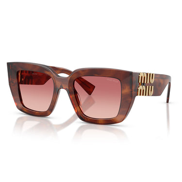 Miu Miu Sonnenbrille MUB05S 26E50U Tabacco Striato Rosso Sfumato Damen 2