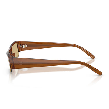Miu Miu Occhiali da Sole MUB07S 22I10R Ambra Opalino/Giallo Donna 2