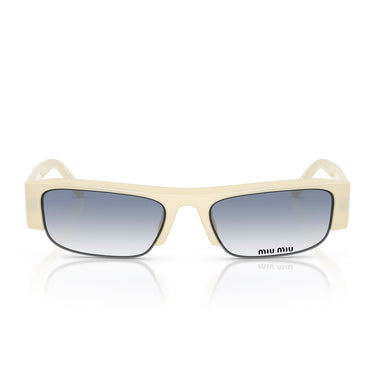 Miu Miu Occhiali da Sole MUB07S 22Q80O Bianco Crema Blu Sfumato Donna