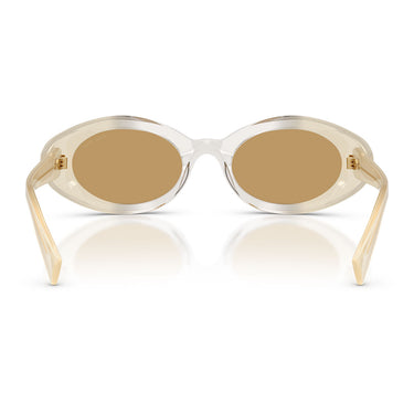 Miu Miu Occhiali da Sole MUB09S 21R10Y Latte Opalino Marrone Donna 4