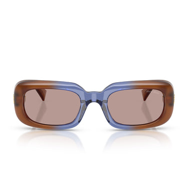 Miu Miu Occhiali da Sole MUB13S 22R20I Marrone Opalino Blu Viola Chiaro Marrone Donna