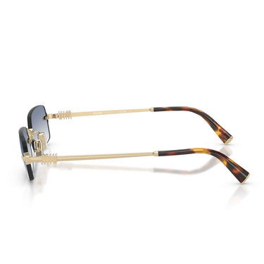 Miu Miu Occhiali da Sole MUB50S ZVN80O Oro Pallido/Trasparente Sfumato Azzurro Donna 2