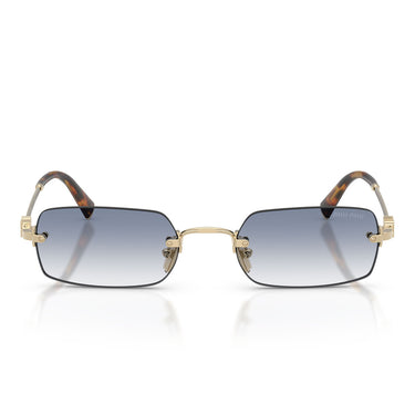 Miu Miu Okulary Przeciwsłoneczne MUB50S ZVN80O Bladozłoty/Przezroczysty Gradient Niebieski Damskie