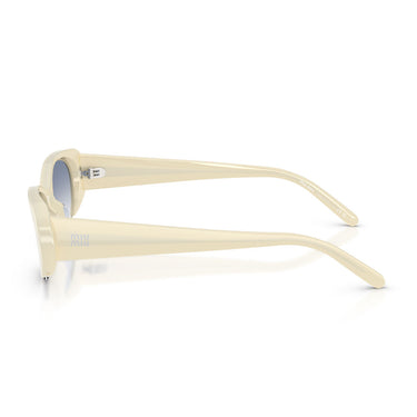 Miu Miu Occhiali da Sole MUC05SU 22Q80O Bianco Opalino Trasparente Sfumato Azzurro Donna 3