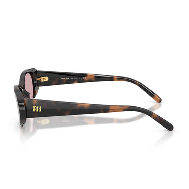 Miu Miu Occhiali da Sole MUC05SU 23A91C Marrone Malva Rosa Specchiato Oro Donna 3