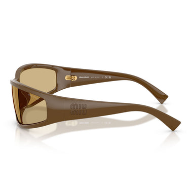 Miu Miu Occhiali da Sole MUC06SU 29Q10R Verde Militare Giallo Donna 3