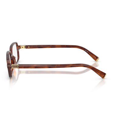 Miu Miu Occhiali da Vista MU01YV 26E1O1 Tabacco Striato Trasparente Donna 3