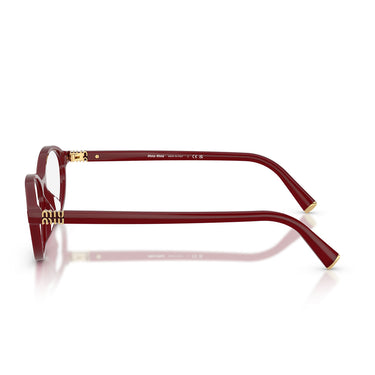 Miu Miu Occhiali da Vista MU09XV 21I1O1 Borgogna Opalino/Trasparente Donna