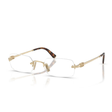 Miu Miu Occhiali da Vista MU50YV ZVN1O1 Oro Pallido Trasparente Donna 2